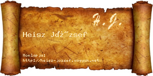Heisz József névjegykártya